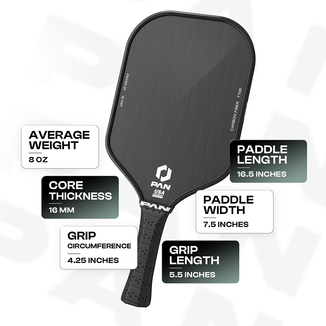 Fryer 01 16mm Premium Pickleball Paddle