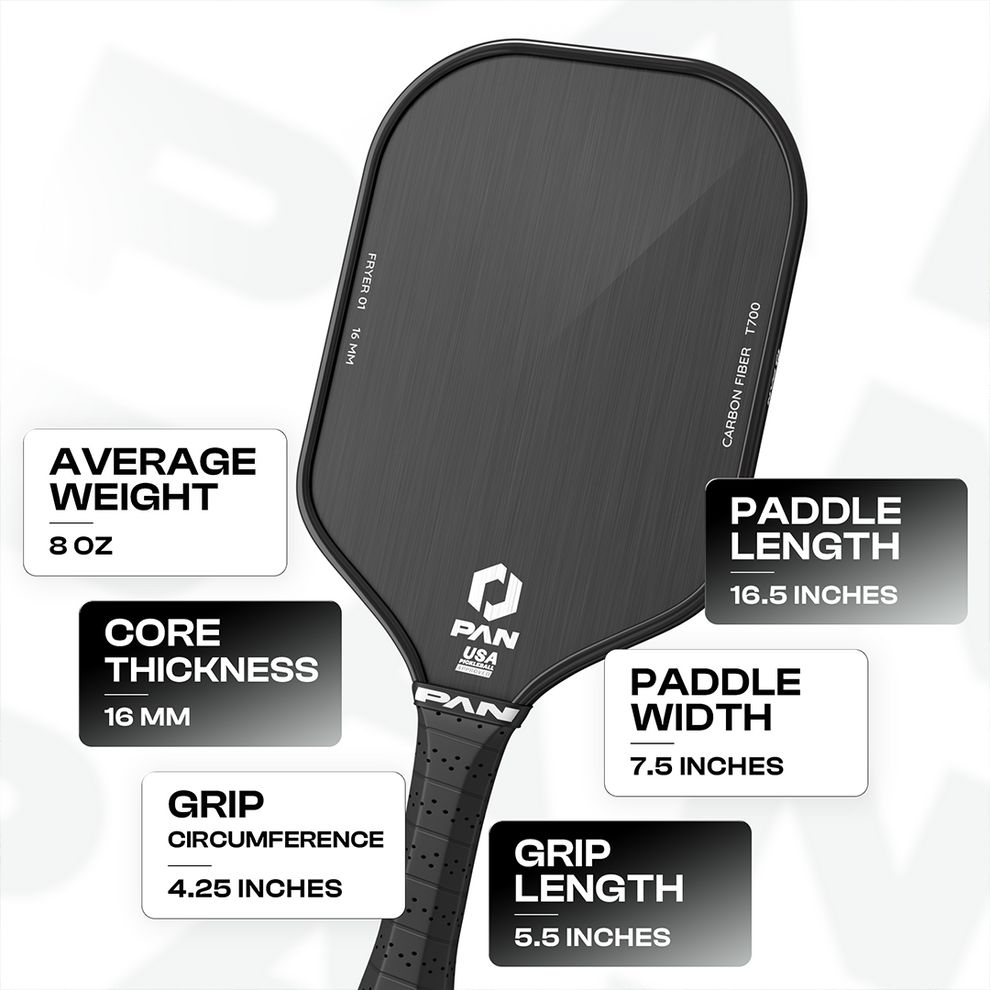 Fryer 01 16mm Premium Pickleball Paddle – Pan